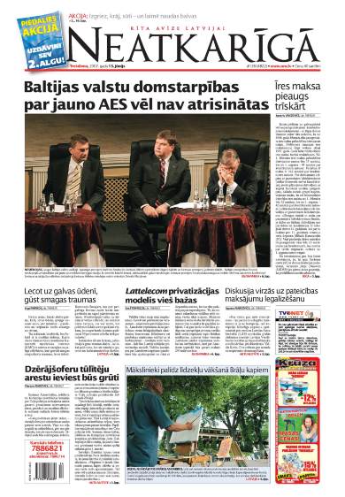 NEATKARĪGĀ RĪTA AVĪZE šodien raksta: