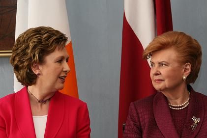Noslēgusies Īrijas prezidentes divu dienu vizīte Latvijā.