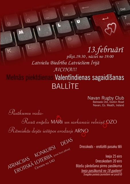 Melnās piektdienas Valentīndienas sagaidīšanas ballīte