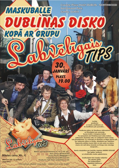 Brīvbiļetes uz grupas Labvēlīgais Tips koncertu saņem: