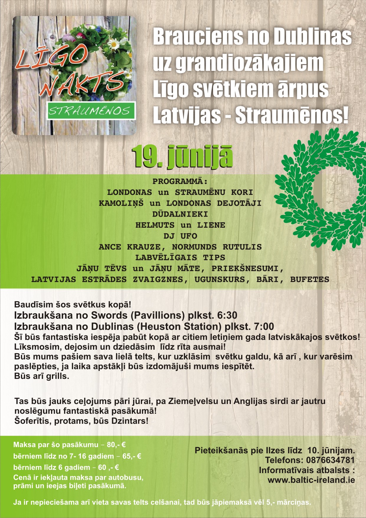 Brauciens uz Līgo svētkiem “Straumēnos” (Anglijā)