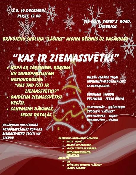 Ziemassvētku pasākums bērniem Limerikā