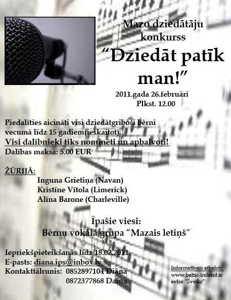 Mazo vokālistu konkurss “Dziedāt patīk man!”