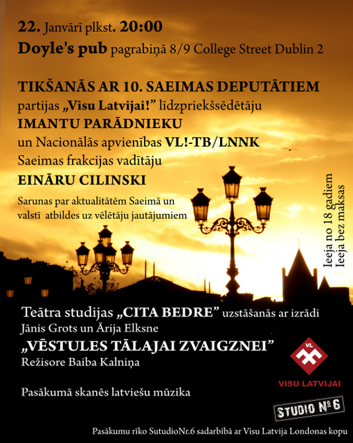 Tikšanās ar Latvijas Saeimas deputātiem Dublinā