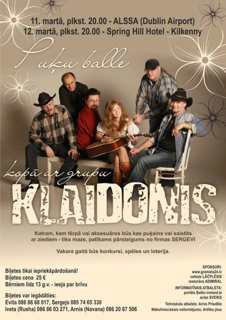 Puķu balle kopā ar grupu “Klaidonis”