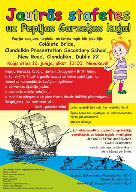 Pepijas Garzeķes kuģis piestās Dublinā!