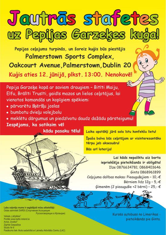 Pepijas Garzeķes kuģis piestās Dublinā!