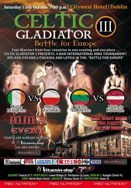 MMA cīņu šovs Dublinā