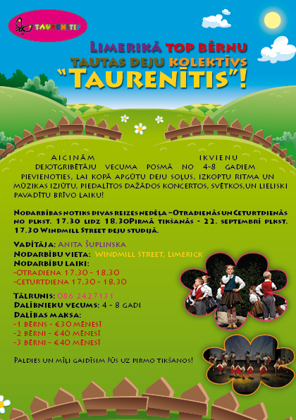 Limerikā top bērnu tautas deju kolektīvs “Taurenītis”!
