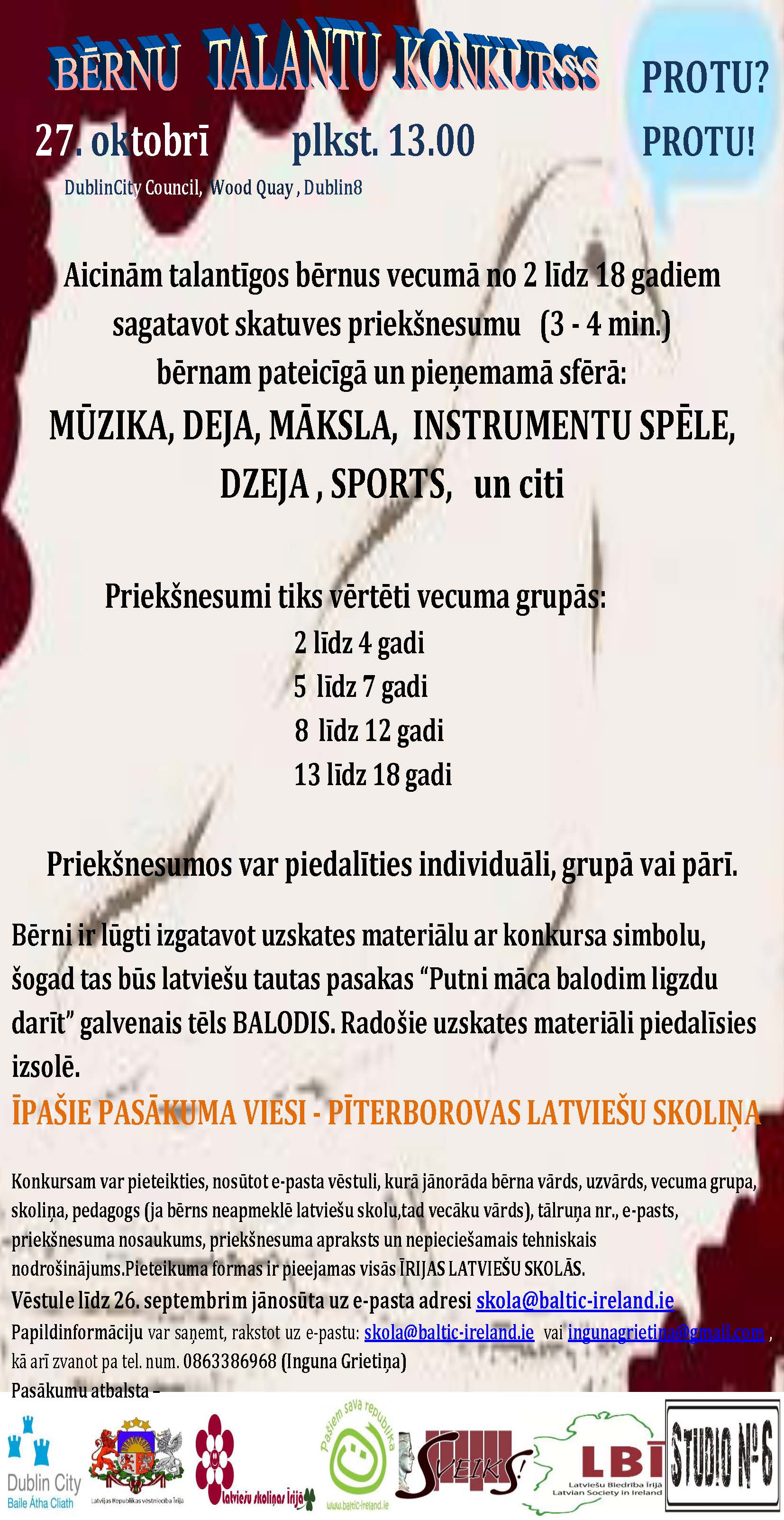 Bērnu talantu konkurss “Protu? Protu!”