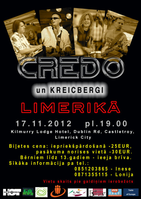 Leģendārā grupa “Credo” un Kreicbergi Limerikā