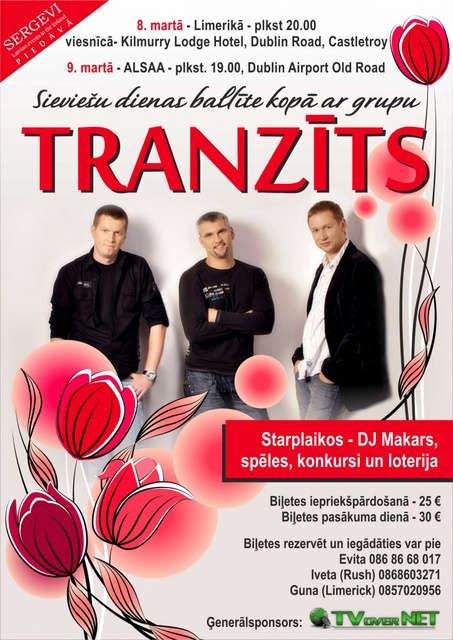 Sieviešu dienas ballīte kopā ar grupu Tranzīts