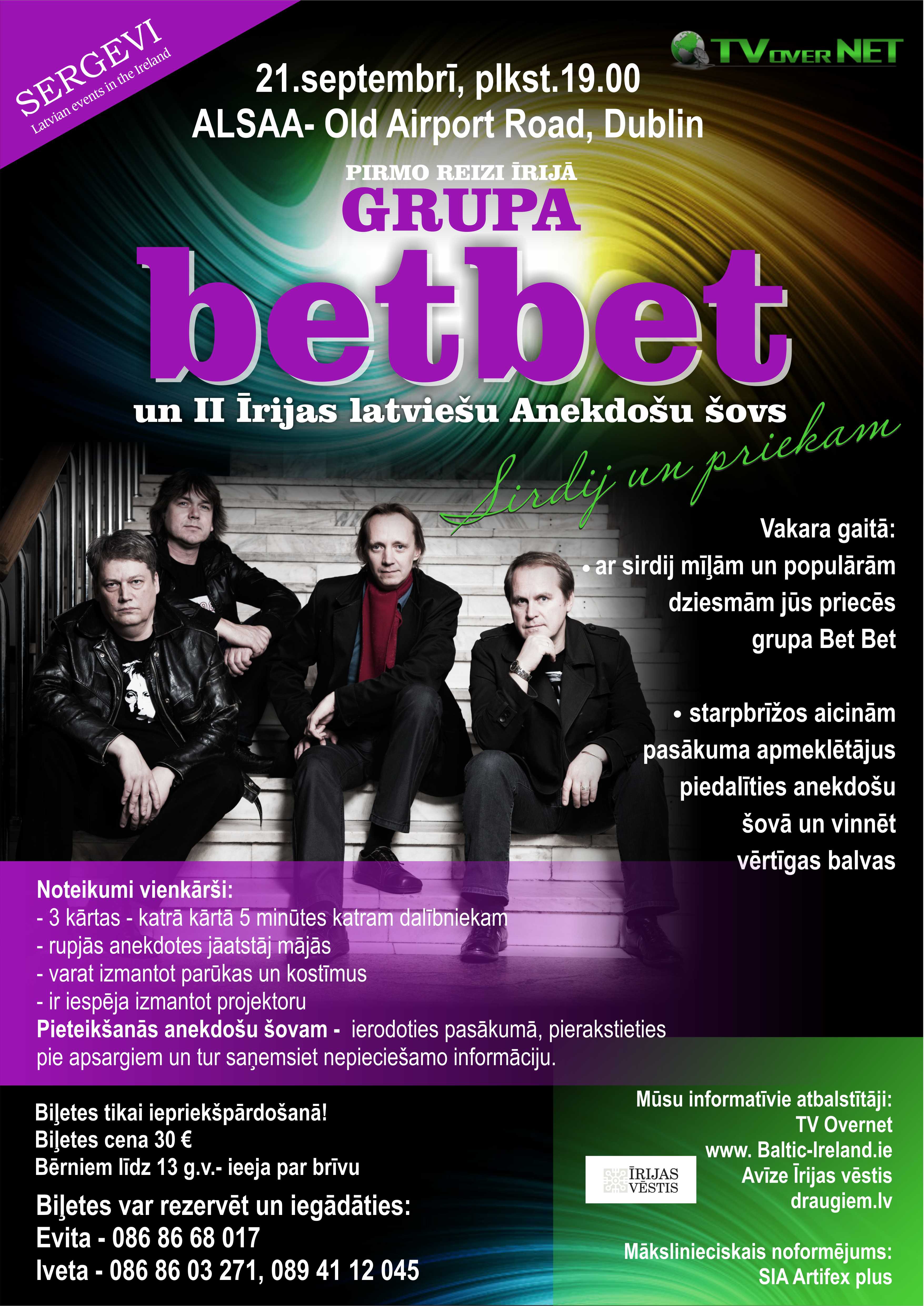 Grupa “Bet Bet” un otrais Īrijas latviešu anekdošu šovs