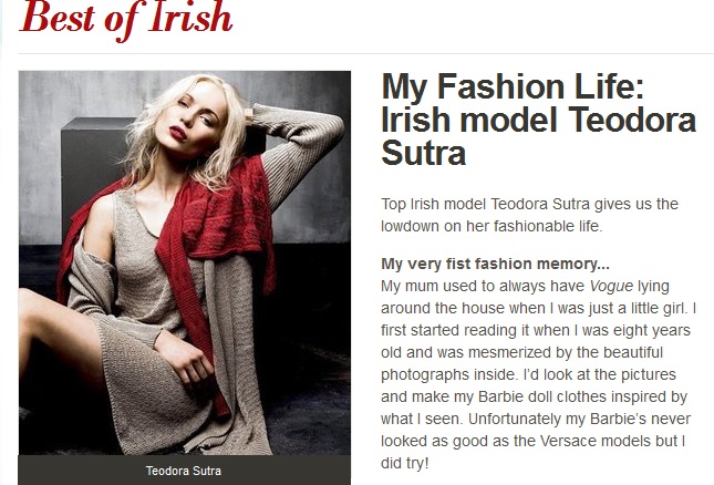 Best of Irish – latviete Teodora Sutra