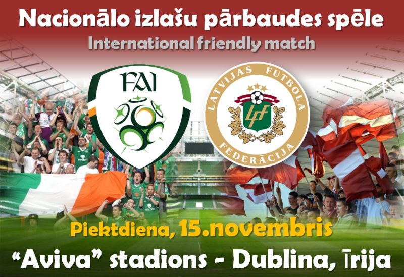 Īrija vs Latvija, draudzības spēle futbolā