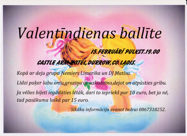Valentīndienas ballīte Durrowā