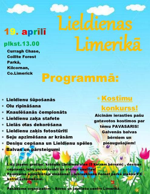 Aicinām svinēt Lieldienas kopā – Limerikā!