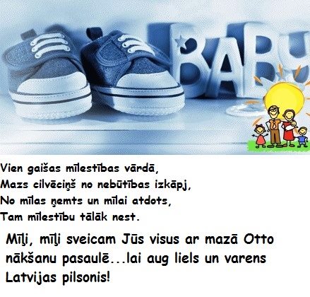 “Pūcīte” sveic savu skolotāju ar dēliņa piedzimšanu!
