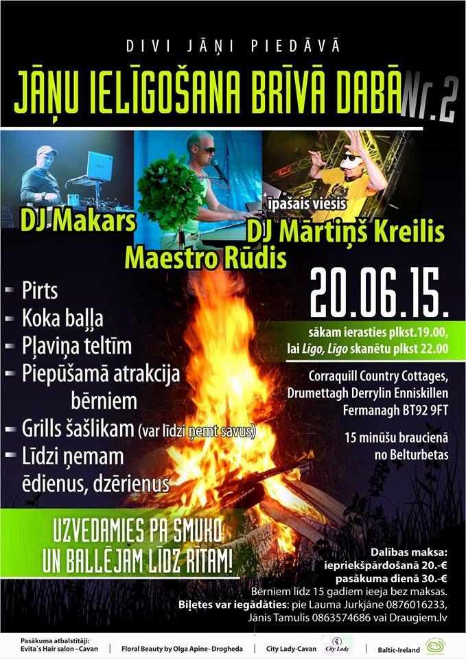 Jāņu ielīgošana brīvā dabā