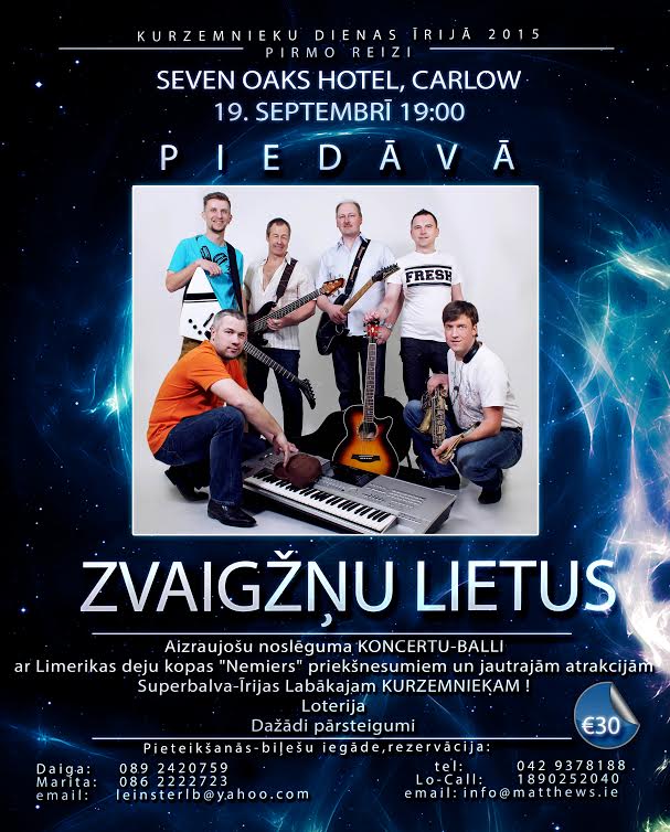 Sajūti sevī kurzemnieku kopā ar grupu “Zvaigžņu lietus”