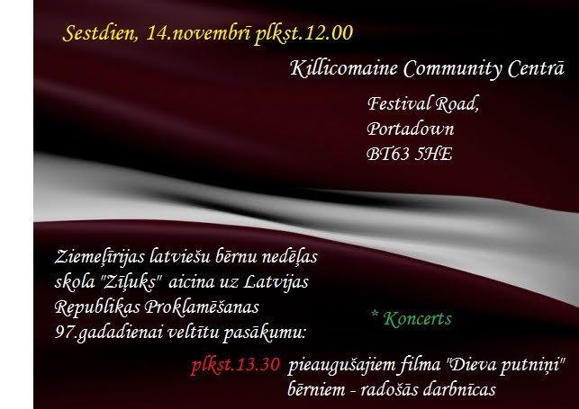 Latvijas dzimšanas dienas svinības Ziemeļīrijā