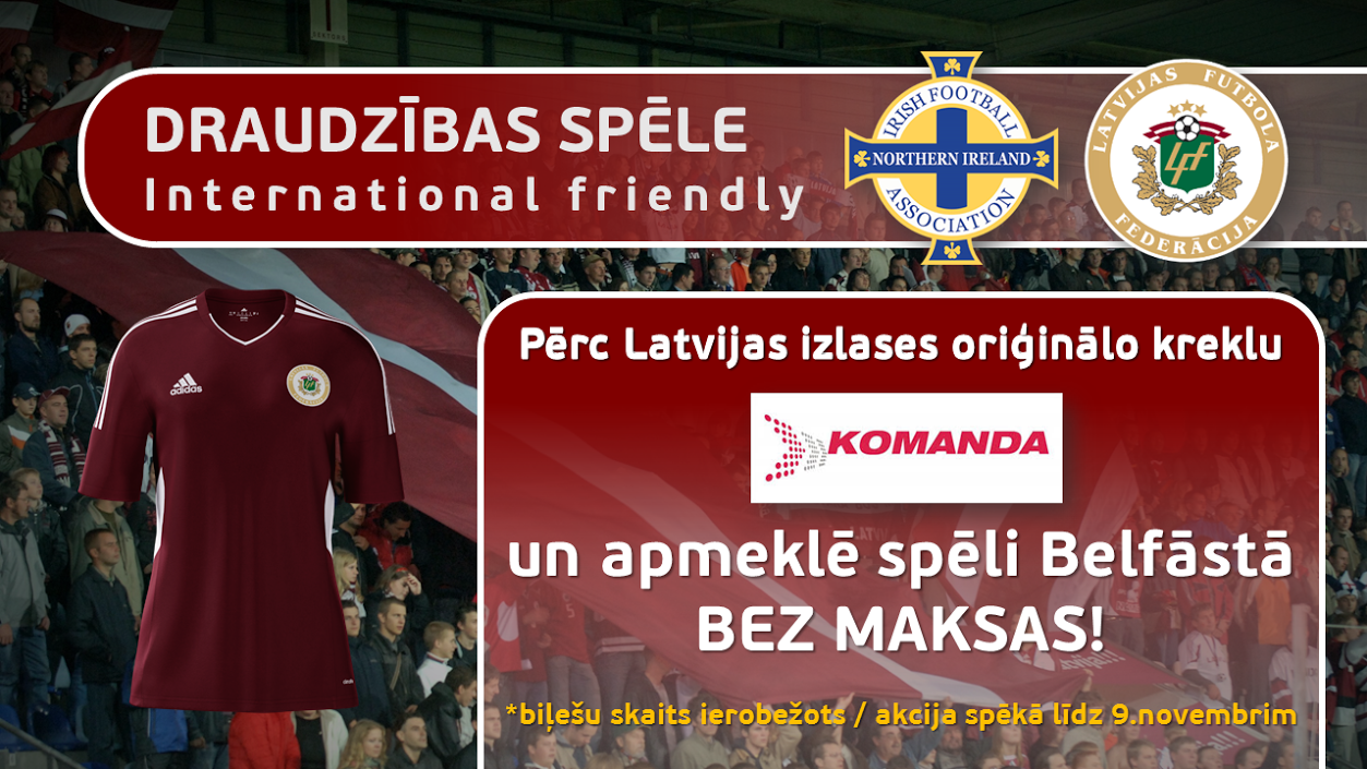 Pērc kreklu un saņem dāvanā biļeti uz 13. novembra spēli