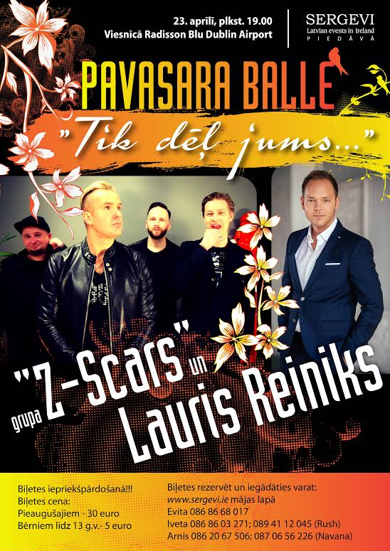 Lauris Reiniks un grupa “Z-Scars” Dublinā