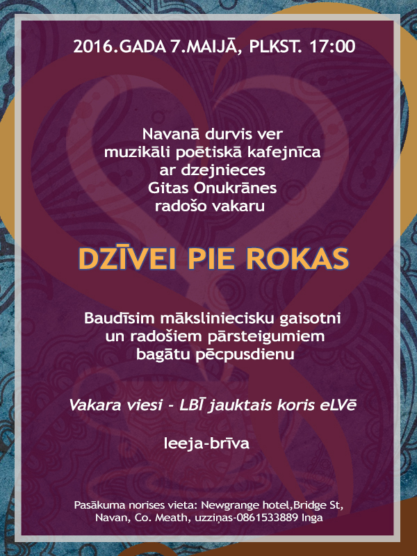 Dzejnieces G. Onukrānes radošais vakars Navanā
