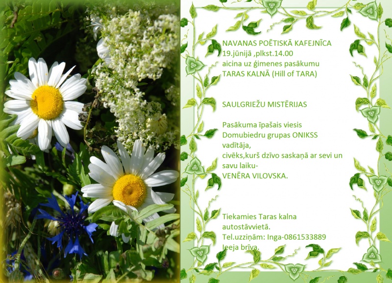 “Saulgriežu Mistērijas” Taras kalnā