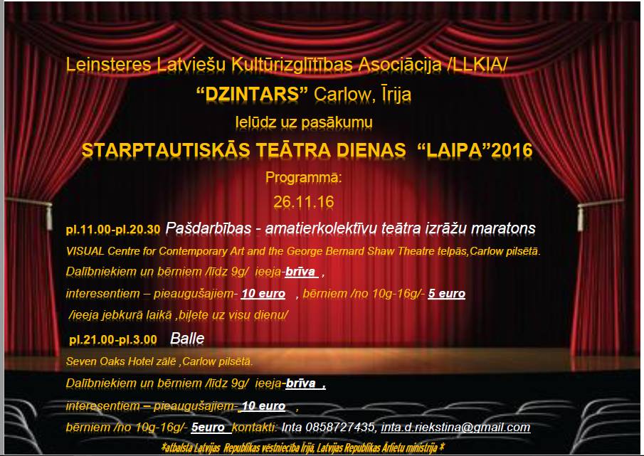 Izrāžu maratons un balle Carlow