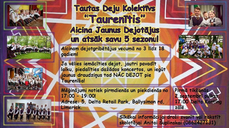Limerikas bērnu deju kolektīvs „Taurenītis” sāk jauno sezonu