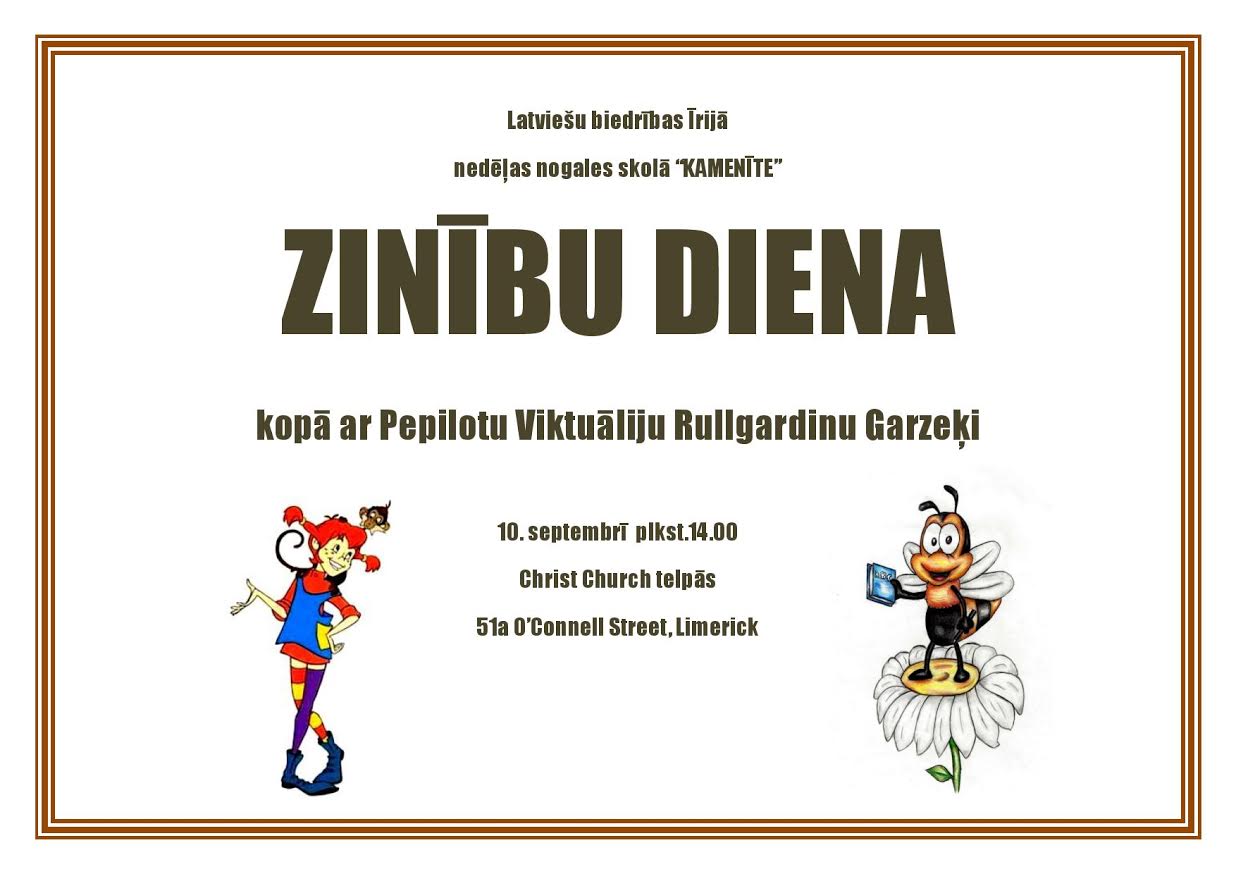 Zinību dienas svinības Limerikas skoliņā