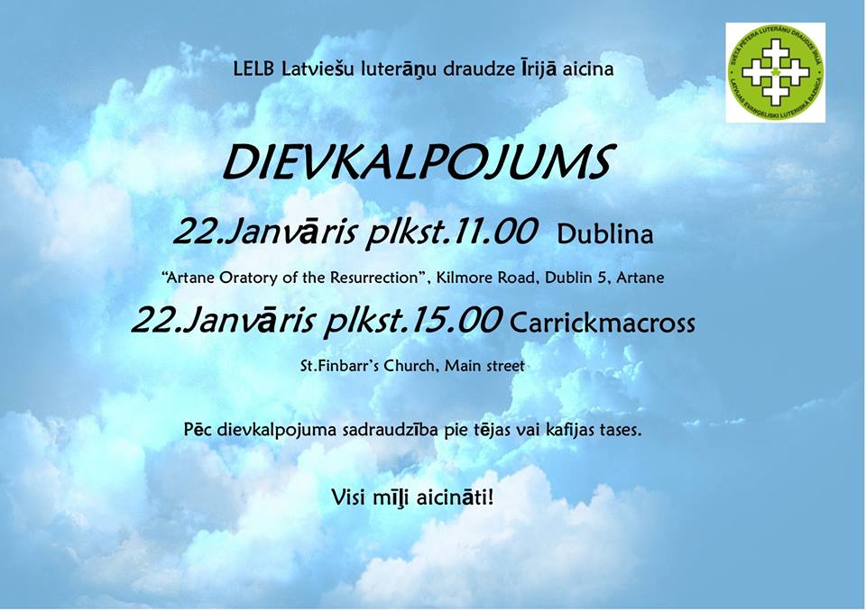 Uģis Brūklene vadīs dievkalpojumus Dublinā un Carrickmacross