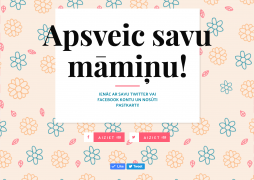 Apsveic mammu, bez maksas nosūtot svētku pastkarti!