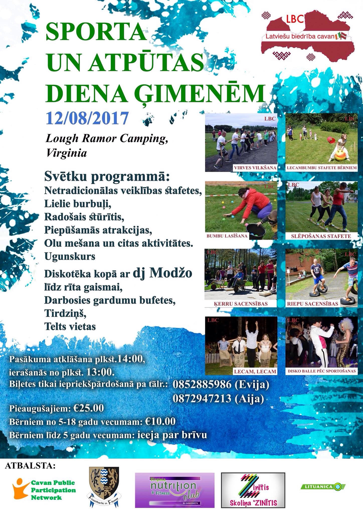 Sporta un atpūtas diena ģimenēm Co. Cavan