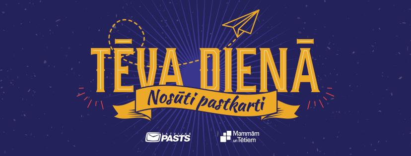 Latvijas Pasts aicina apsveikt tētus ar īpašām bezmaksas pastkartēm