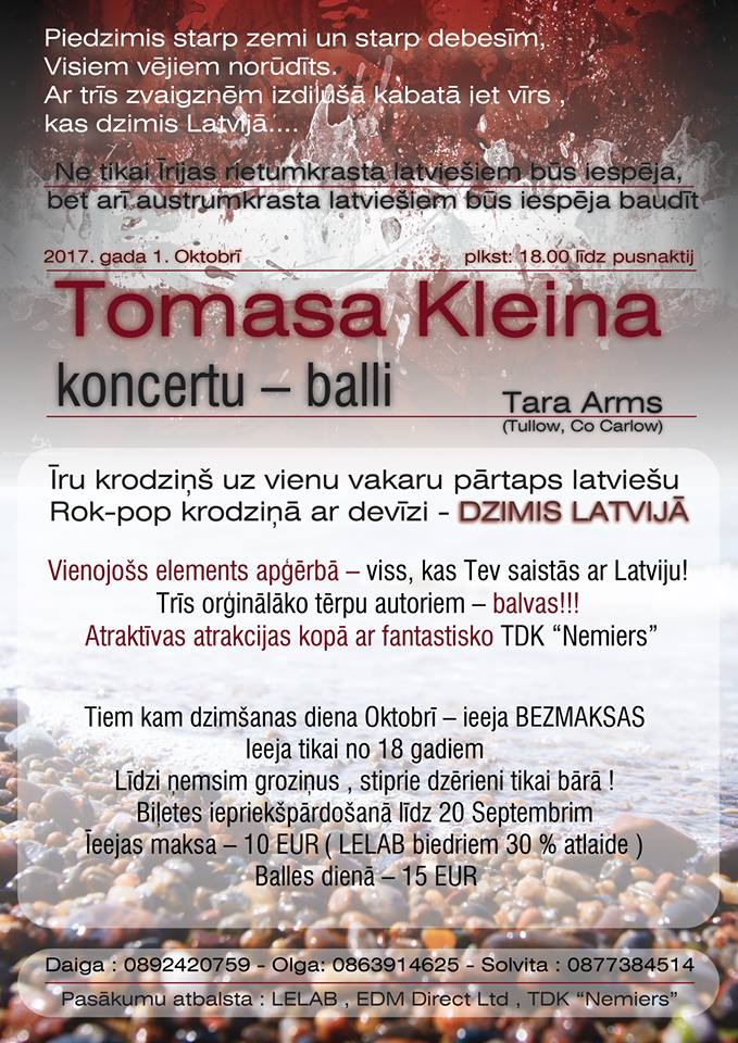 Tomasa Kleina koncerts–balle Tullow, Co. Carlow