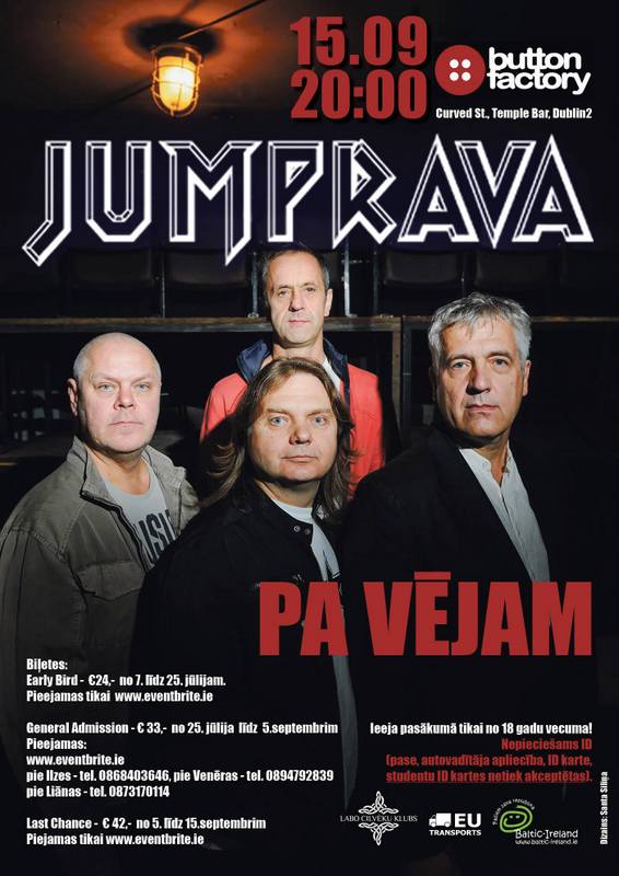 Piedalies konkursā un laimē “Jumpravas” koncerta biļetes!