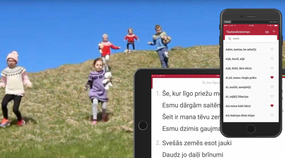 Diasporas latviešu skolēnu dāvana Latvijai simtgadē – lietotne “Tautasdziesmas”