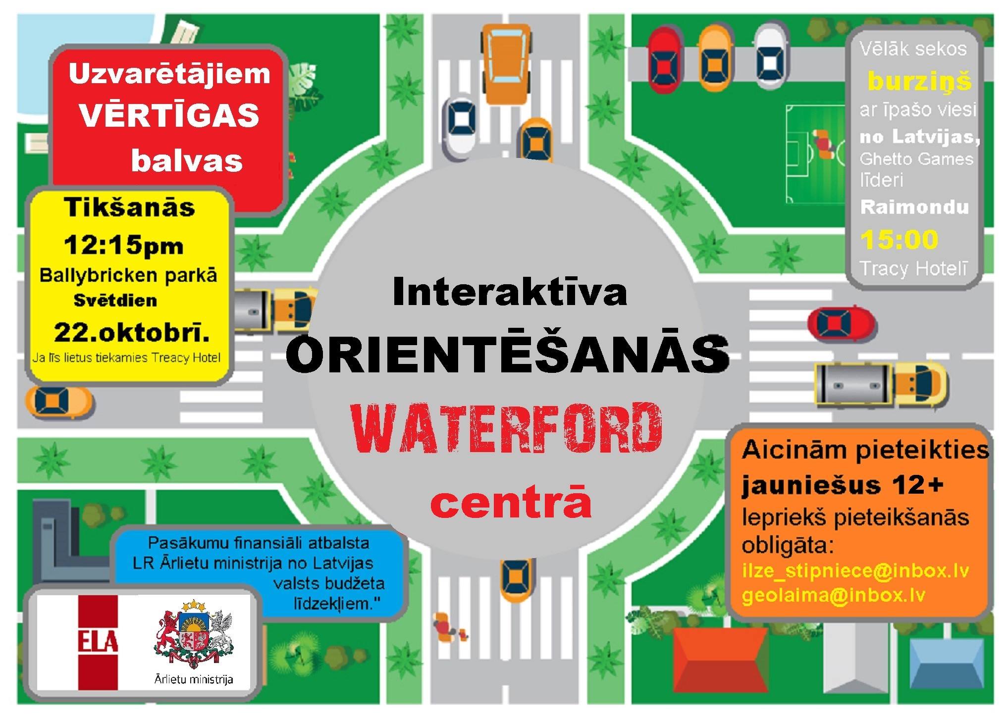 Vides orientēšanās sacensības Vaterfordā