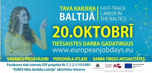 Norisināsies pirmais Baltijas valstu tiešsaistes darba gadatirgus “Tava karjera Baltijā”