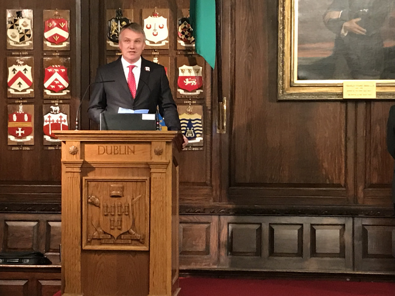 Valsts svētku pieņemšana Dublinas mēra rezidencē