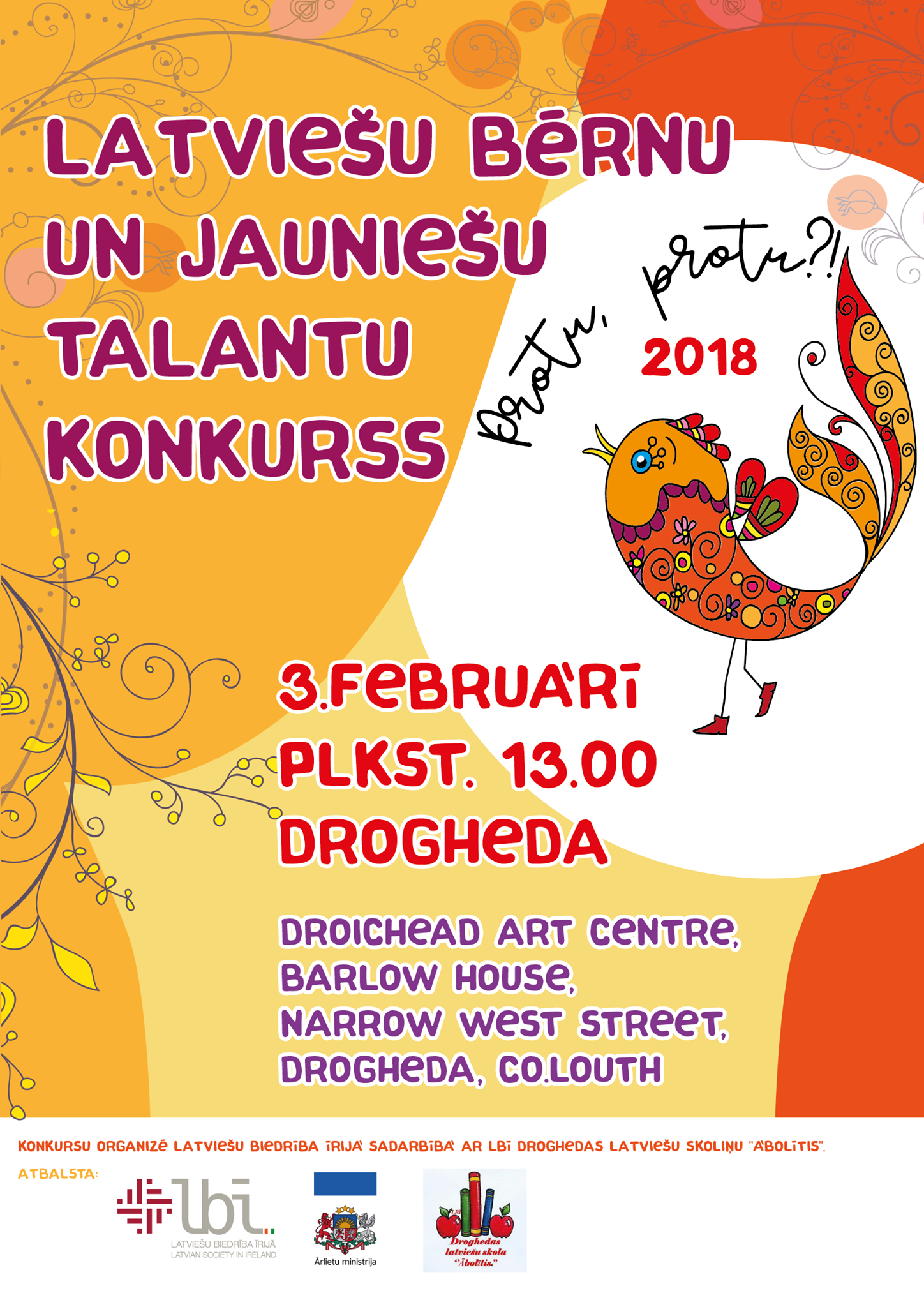 Droghedā notiks latviešu bērnu un jauniešu talantu konkurss “Protu, protu?!”