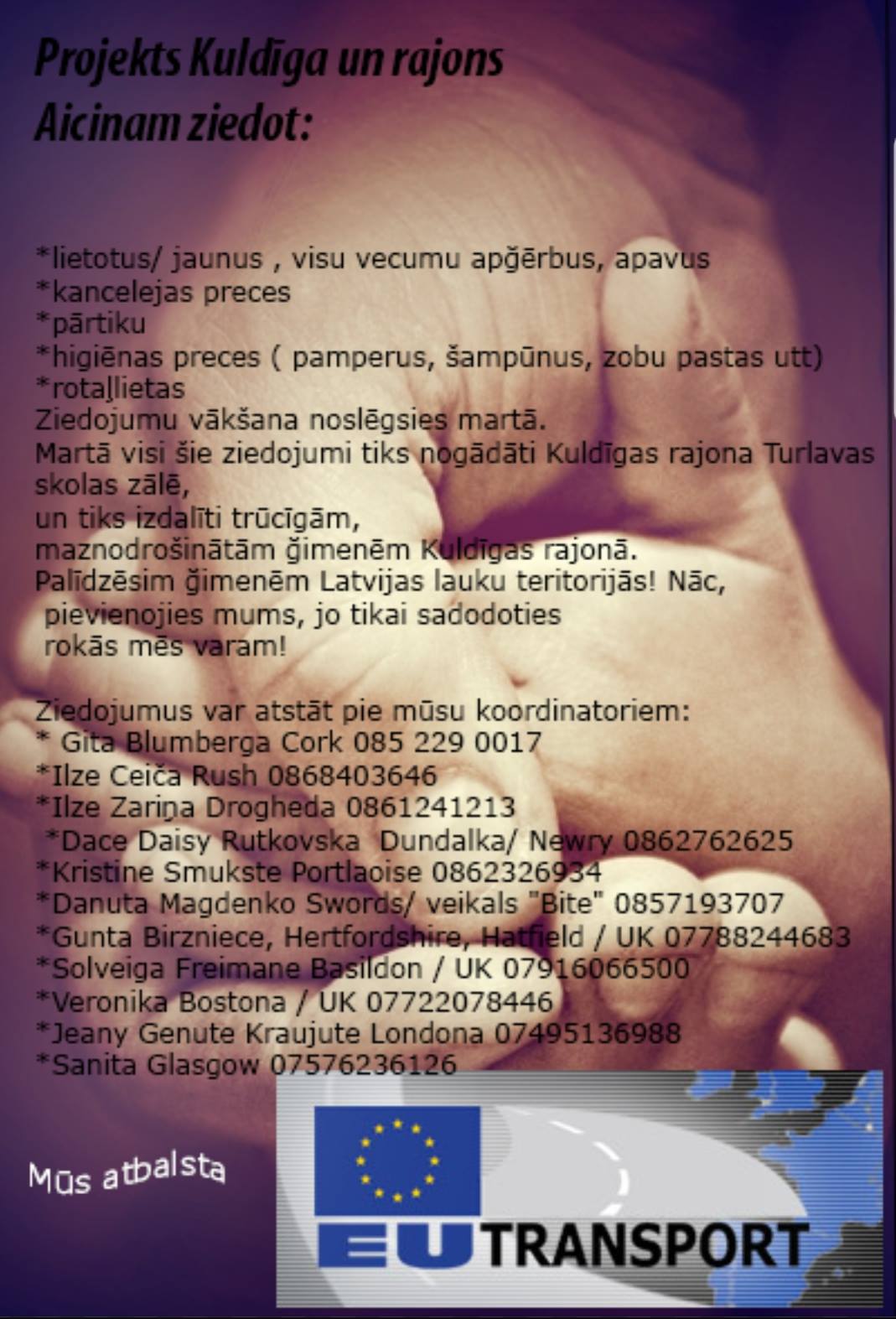 Aicina ziedot projektam Kuldīga un rajons