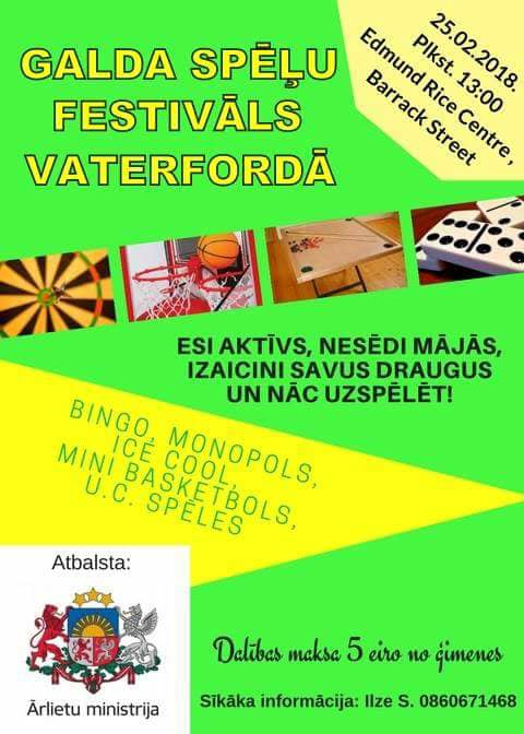 Galda spēļu festivāls Vaterfordā