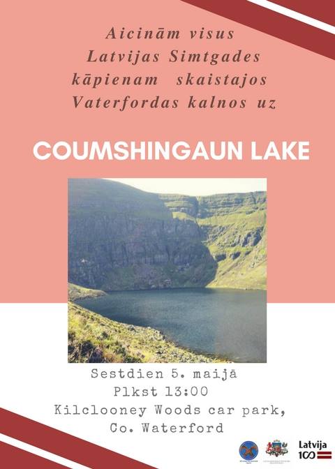 Latvijas svētku kāpiens Vaterfordas Comeragh kalnos