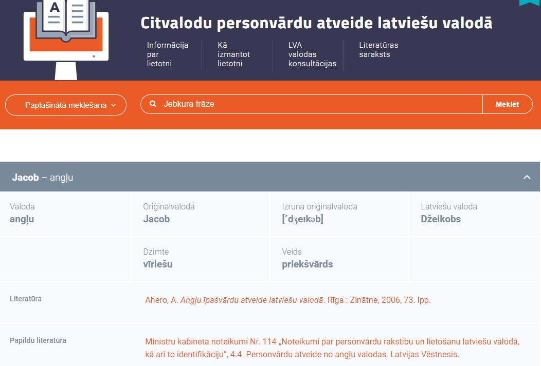 Jauns palīgs personvārdu atveidē latviešu valodā