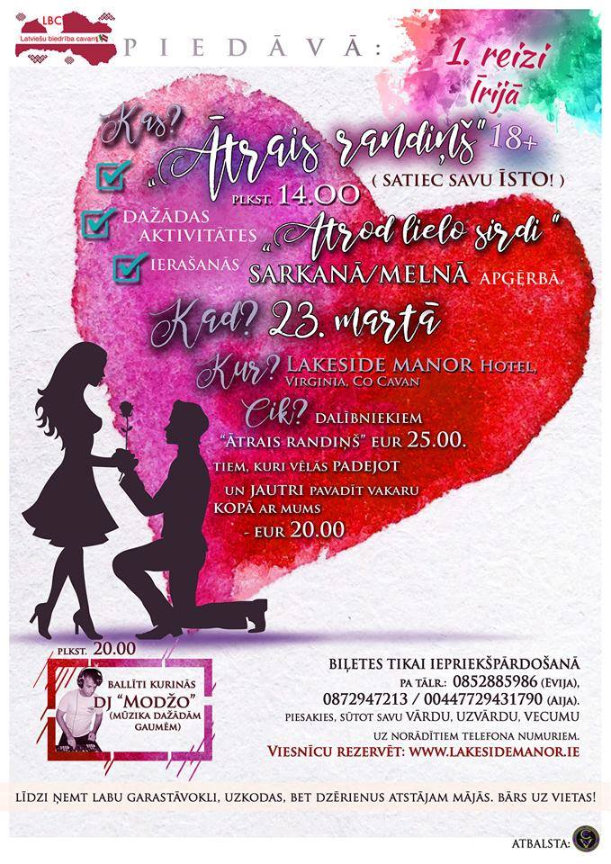 Pirmo reizi Īrijā – Ātrais Randiņš 18+