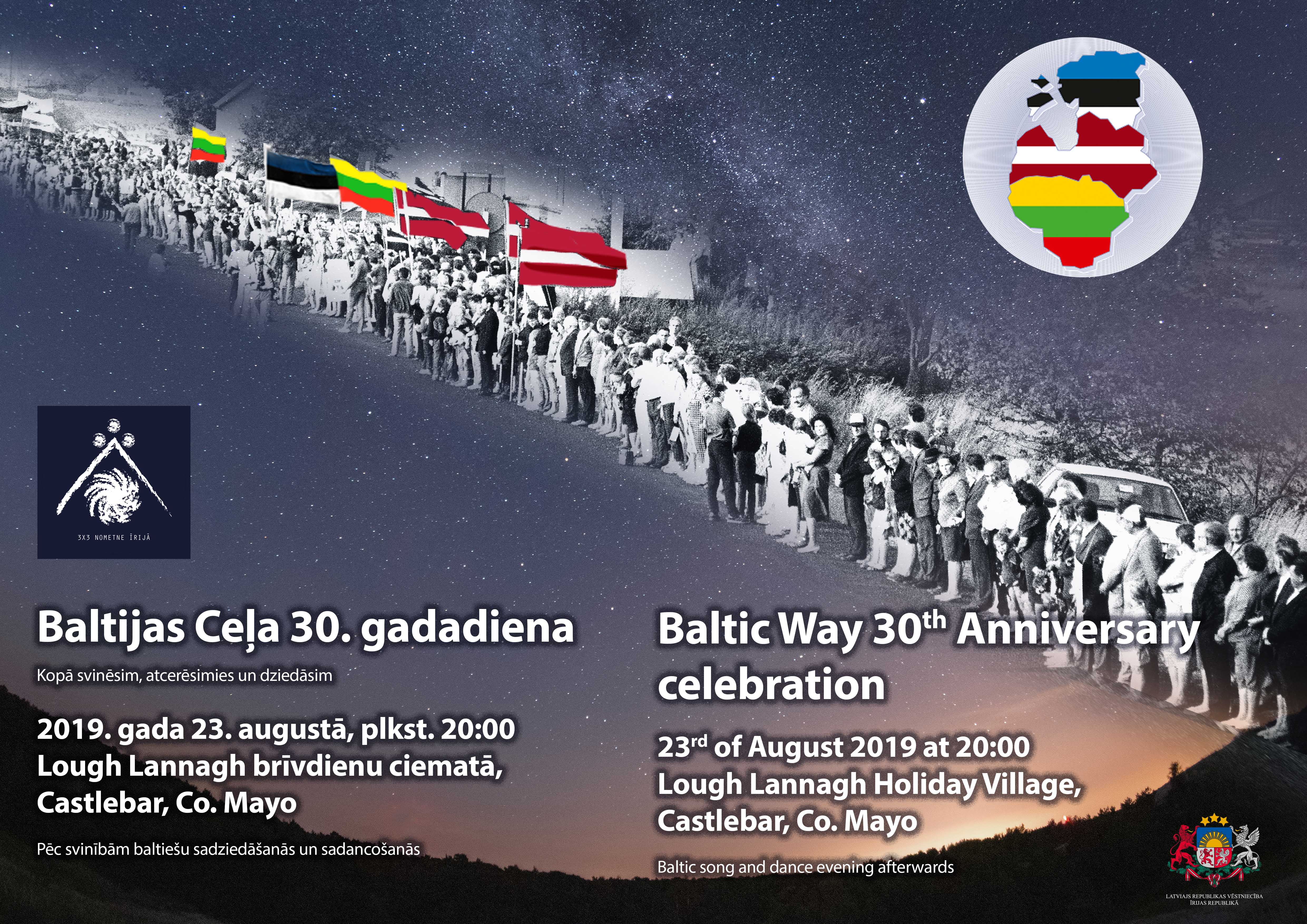 Akcijai “Baltijas ceļš” šogad 30 gadu jubileja