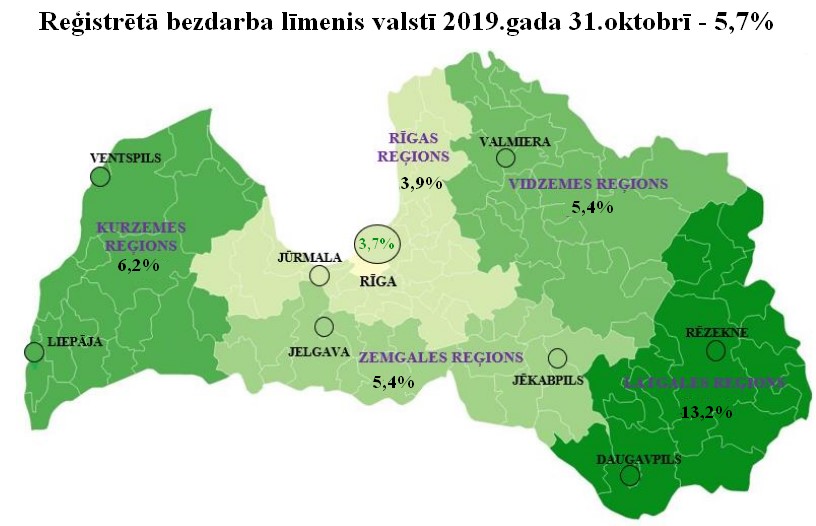 Reģistrētā bezdarba līmenis Latvijā joprojām ir 5,7%